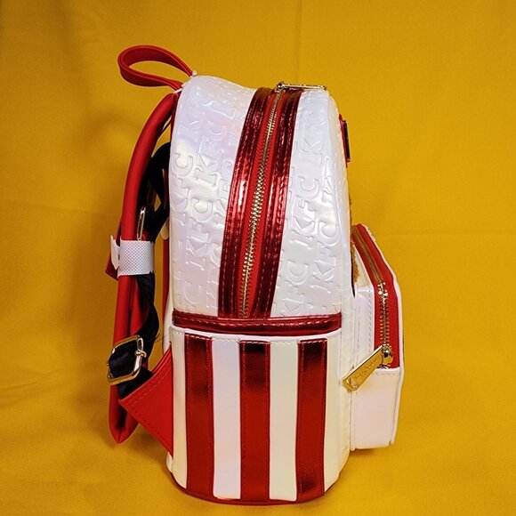 Loungefly KFC Fried Chicken Drum Stick Bucket Sherpa Iridescent Mini Backpack - Picture 3 of 10